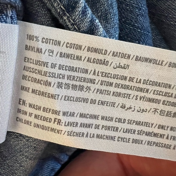 Abercrombie&Fitch bleach blue LS denim snap western shirt sz S rodeo festival - Picture 6 of 8